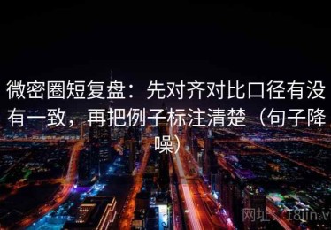 微密圈短复盘：先对齐对比口径有没有一致，再把例子标注清楚（句子降噪）