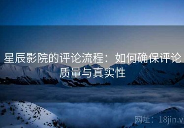 星辰影院的评论流程：如何确保评论质量与真实性