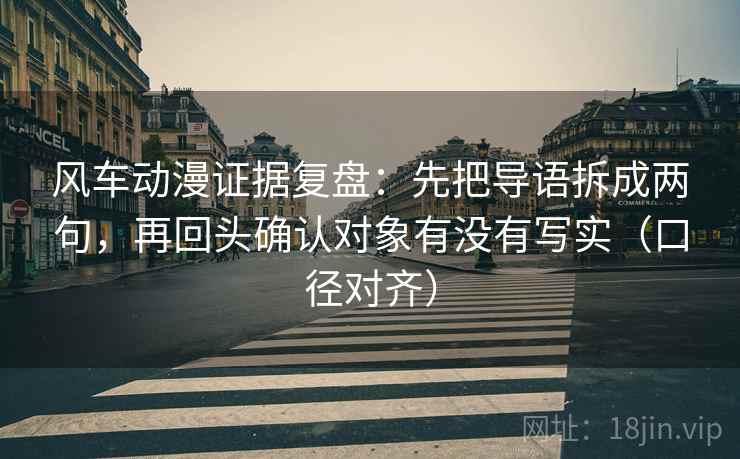 风车动漫证据复盘:先把导语拆成两句,再回头确认对象有没有写实(口径对齐) 风车动漫证据复盘:先把导语拆成两句,再回头确认对象有没有写实(口径对齐)