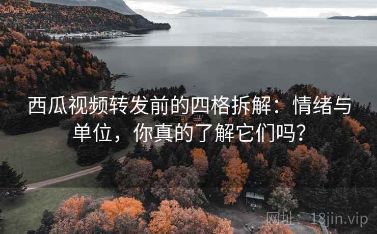 西瓜视频转发前的四格拆解：情绪与单位，你真的了解它们吗？